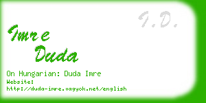 imre duda business card